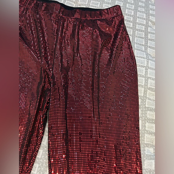 NWOT Red Sequin Pants 🎁 - Picture 3 of 6